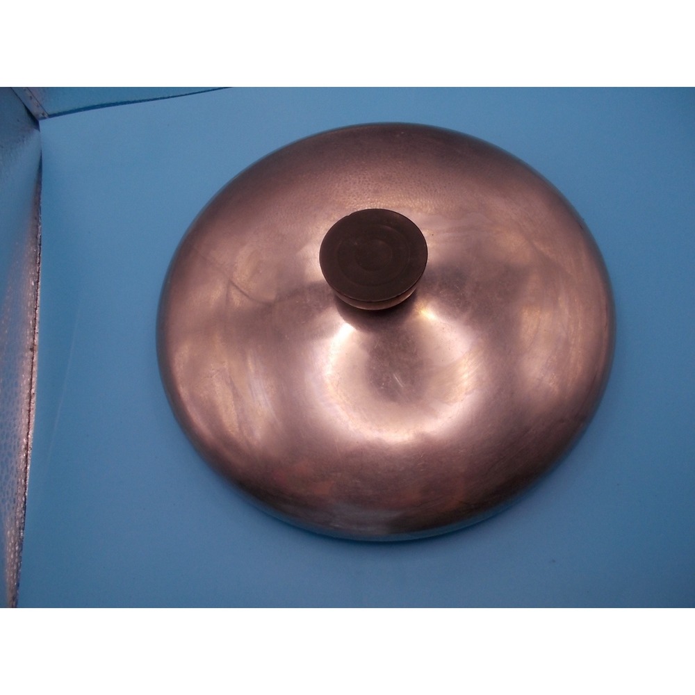 Vintage Revere Ware 8in Inch Stainless Steel Replacement Lid Black Knob